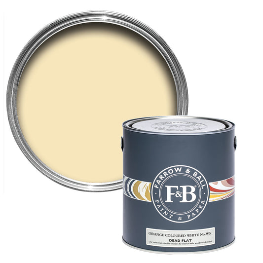 Farrow & Ball Orange Coloured White No. W5 - Dead Flat 750ml