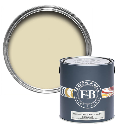 Farrow & Ball Skimmed Milk White No. W7 - Dead Flat 5L