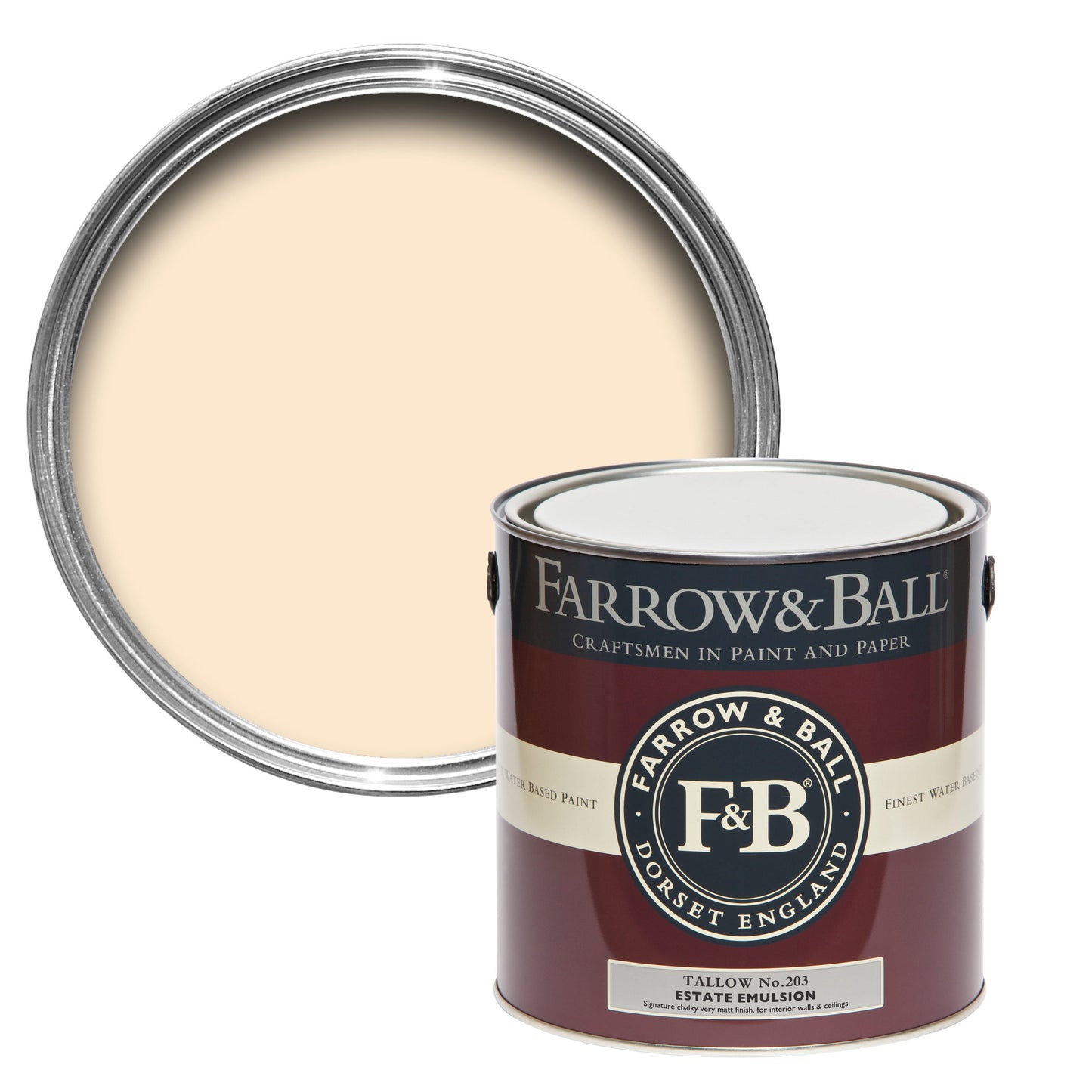 Farrow & Ball Tallow No. 203 - Estate Emulsion 100ml