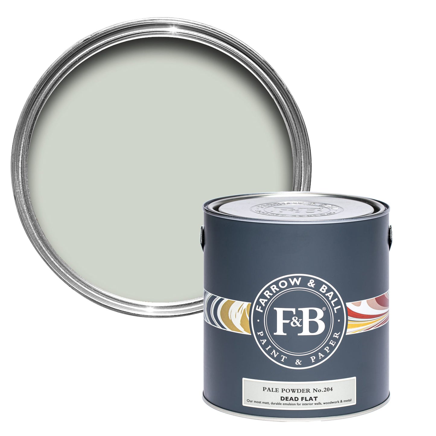 Farrow & Ball Pale Powder No. 204 - Dead Flat 2.5L
