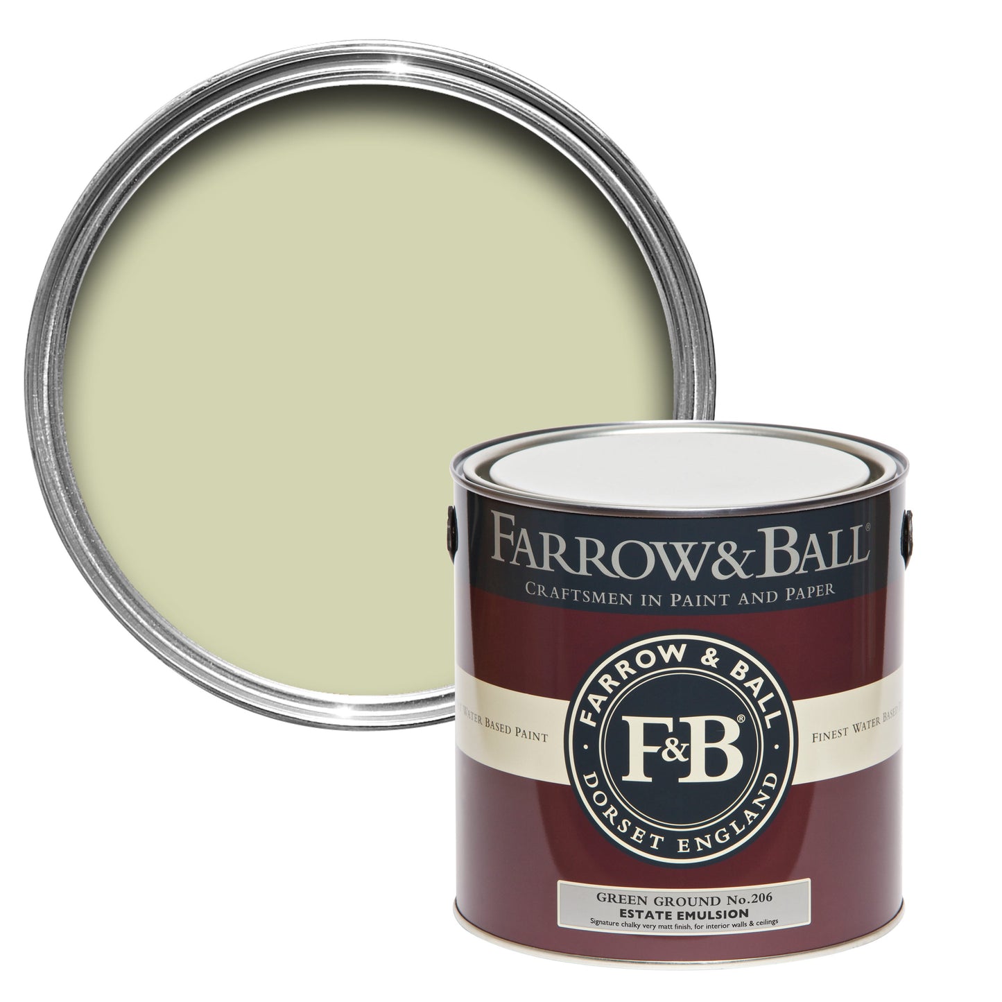Farrow & Ball Green Ground No. 206 - Casein Distemper 2.5L