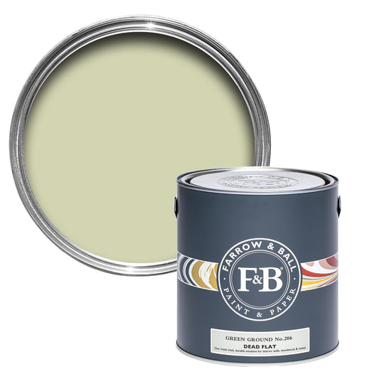 Farrow & Ball Green Ground No. 206 - Dead Flat 2.5L