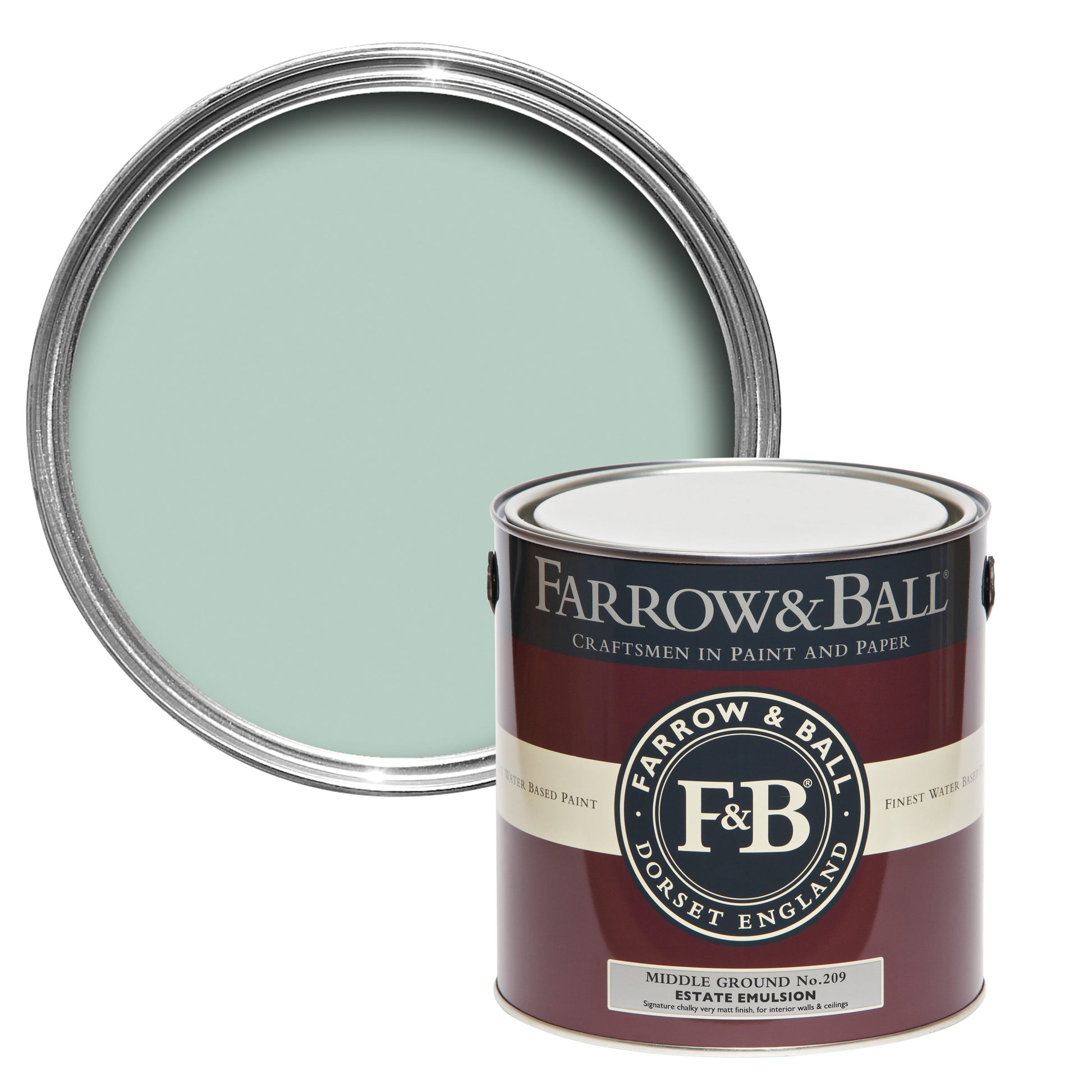 Farrow & Ball Middle Ground No. 209 - Flat Eggshell 5L