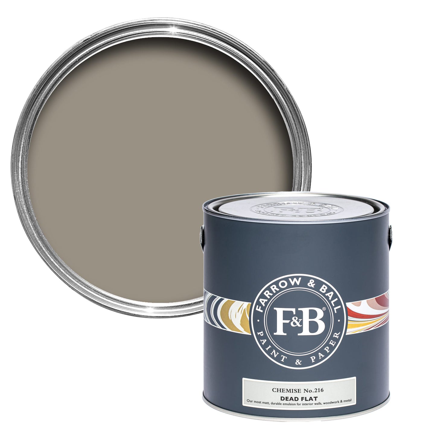 Farrow & Ball Chemise No. 216 - Dead Flat 2.5L