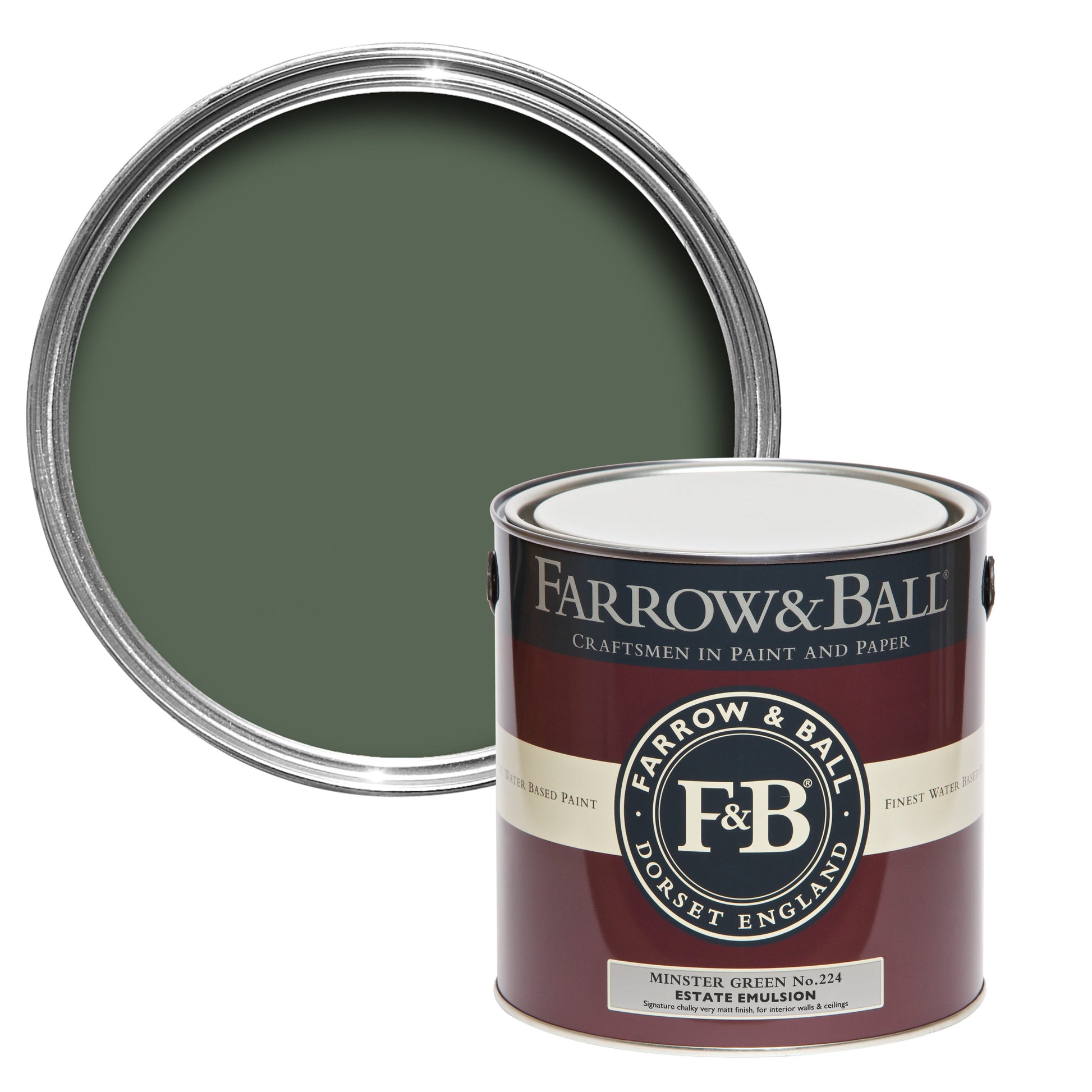 Farrow & Ball Minster Green No. 224 - Modern Eggshell 5L