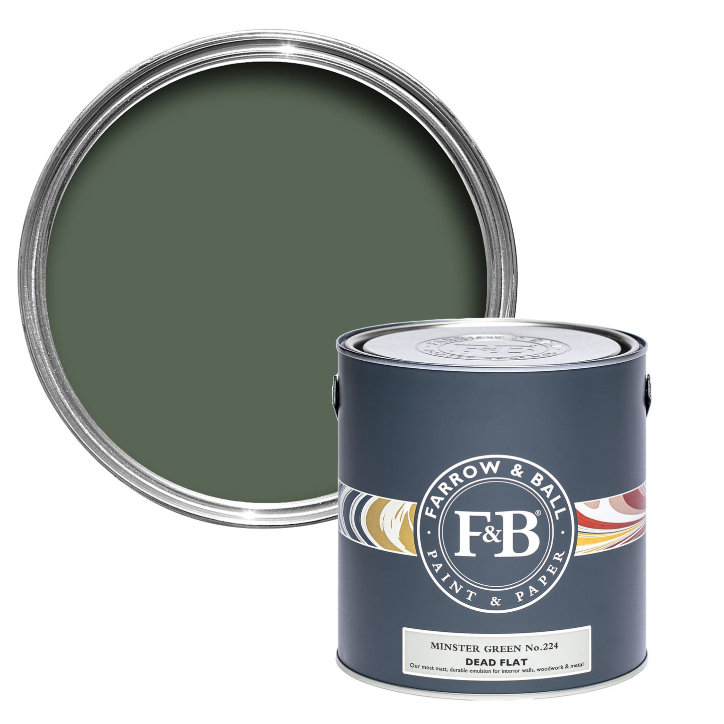 Farrow & Ball Minster Green No. 224 - Dead Flat 750ml