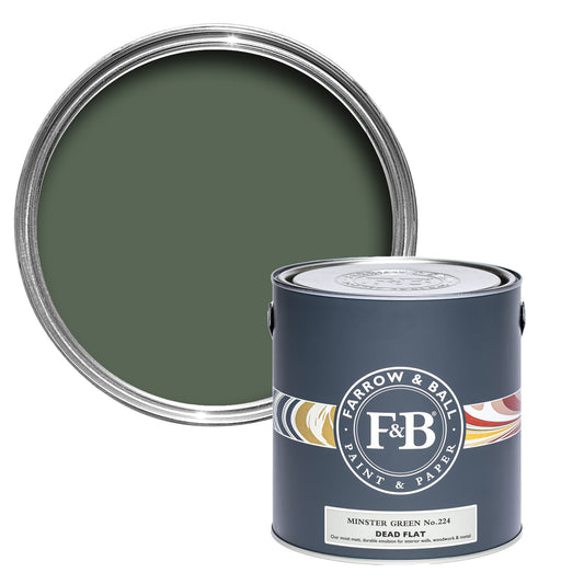 Farrow & Ball Minster Green No. 224 - Dead Flat 5L
