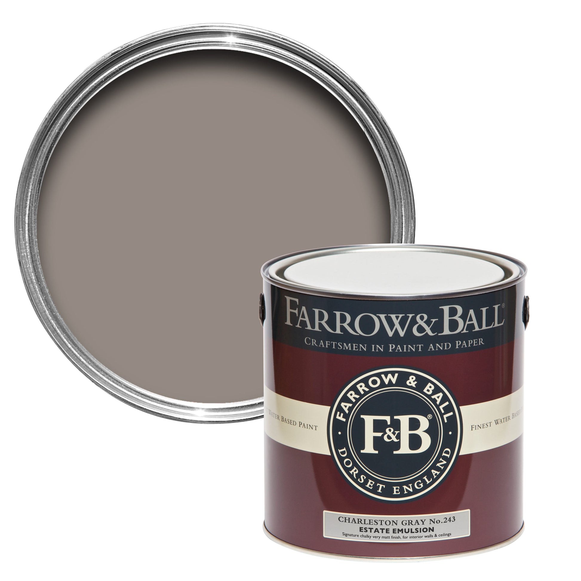 Farrow & Ball Charleston Gray No. 243 - Estate Eggshell 2.5L