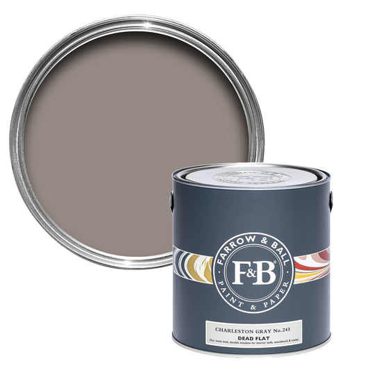 Farrow & Ball Charleston Gray No. 243 - Dead Flat 2.5L