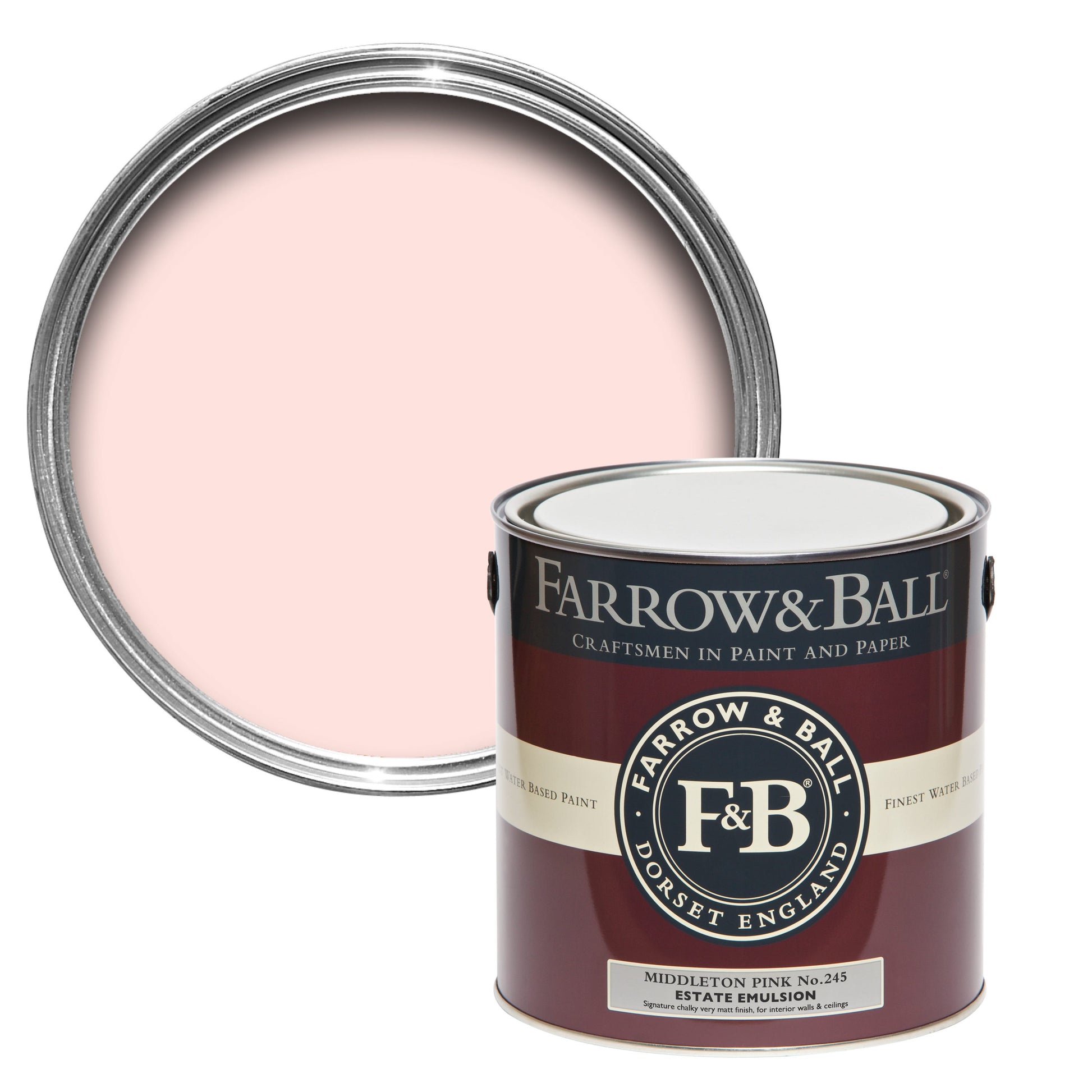 Farrow & Ball Middleton Pink No. 245 - Modern Emulsion 2.5L