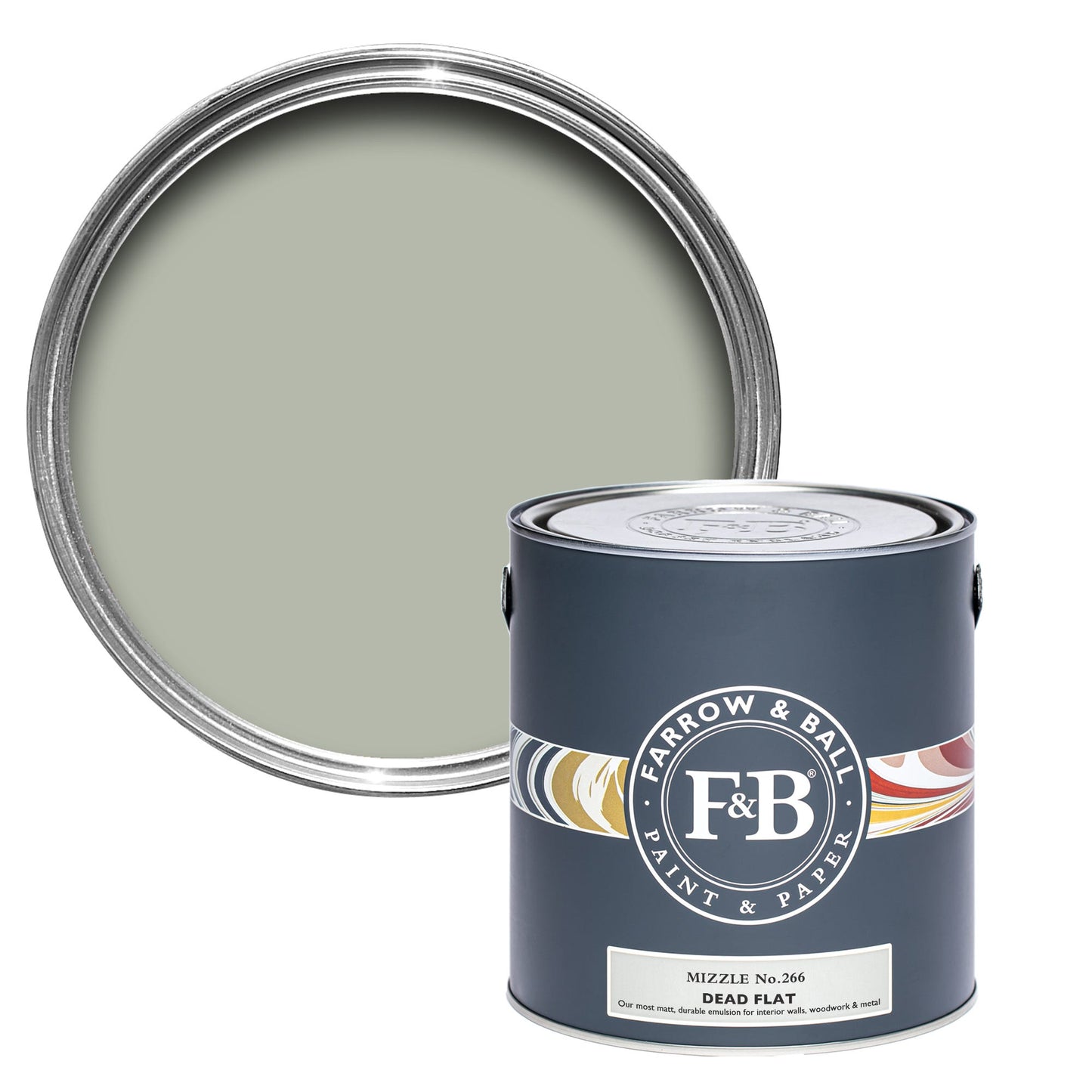 Farrow & Ball Mizzle No. 266 - Dead Flat 5L