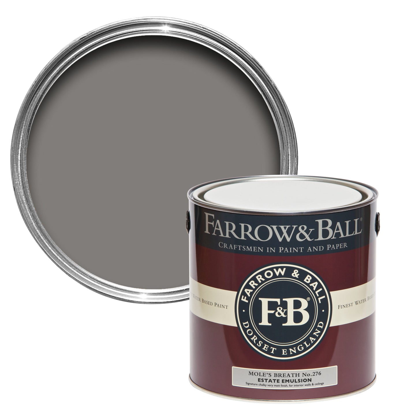 Farrow & Ball Mole's Breath No. 276 - Estate Emulsion 100ml