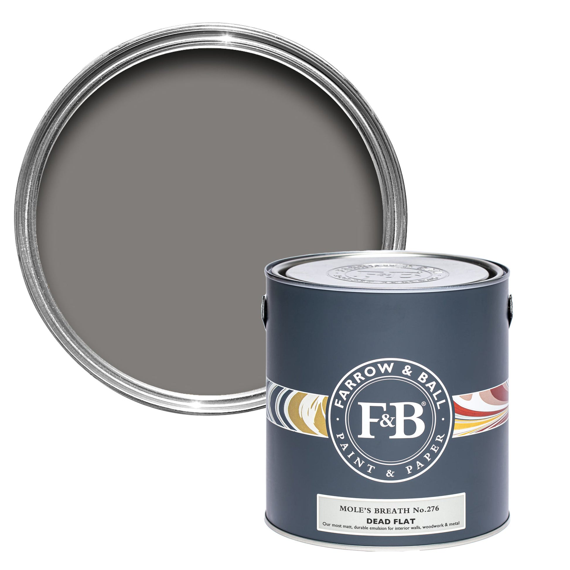 Farrow & Ball Mole's Breath No. 276 - Dead Flat 5L