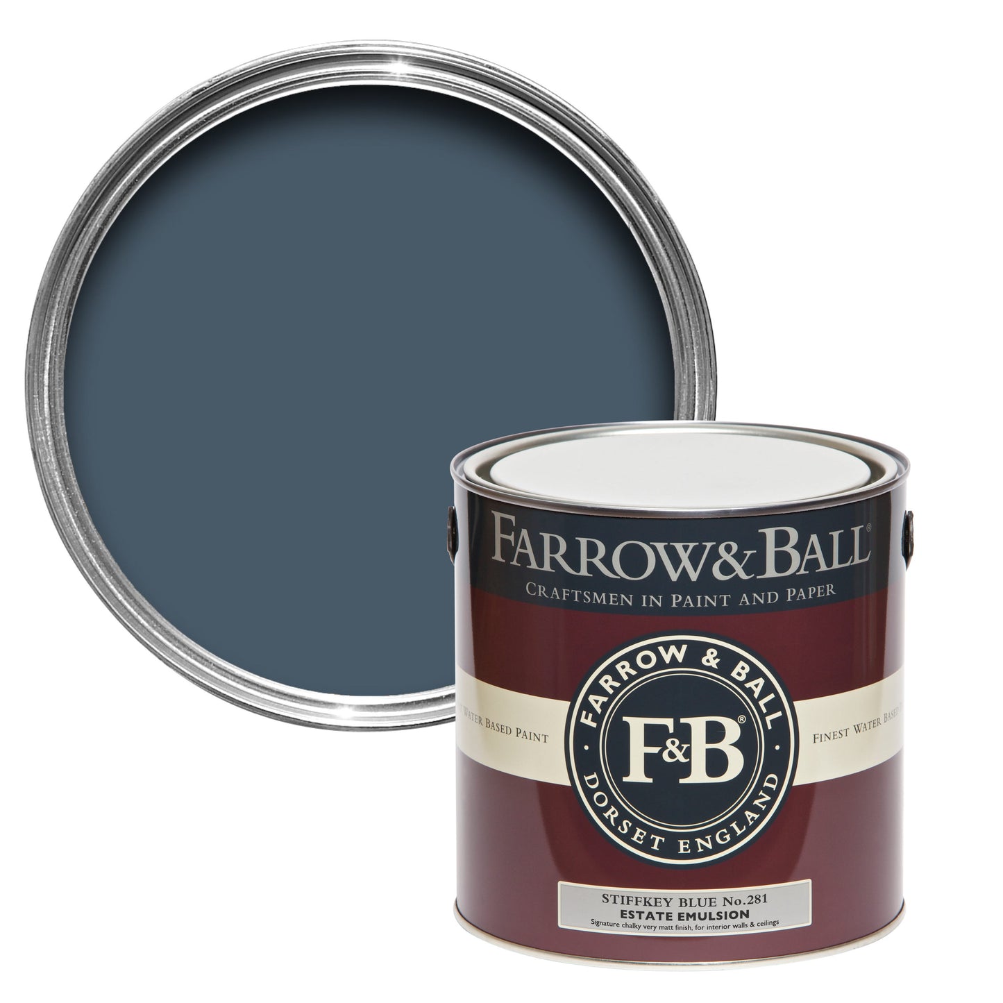 Farrow & Ball Stiffkey Blue No. 281 - Estate Emulsion 2.5L