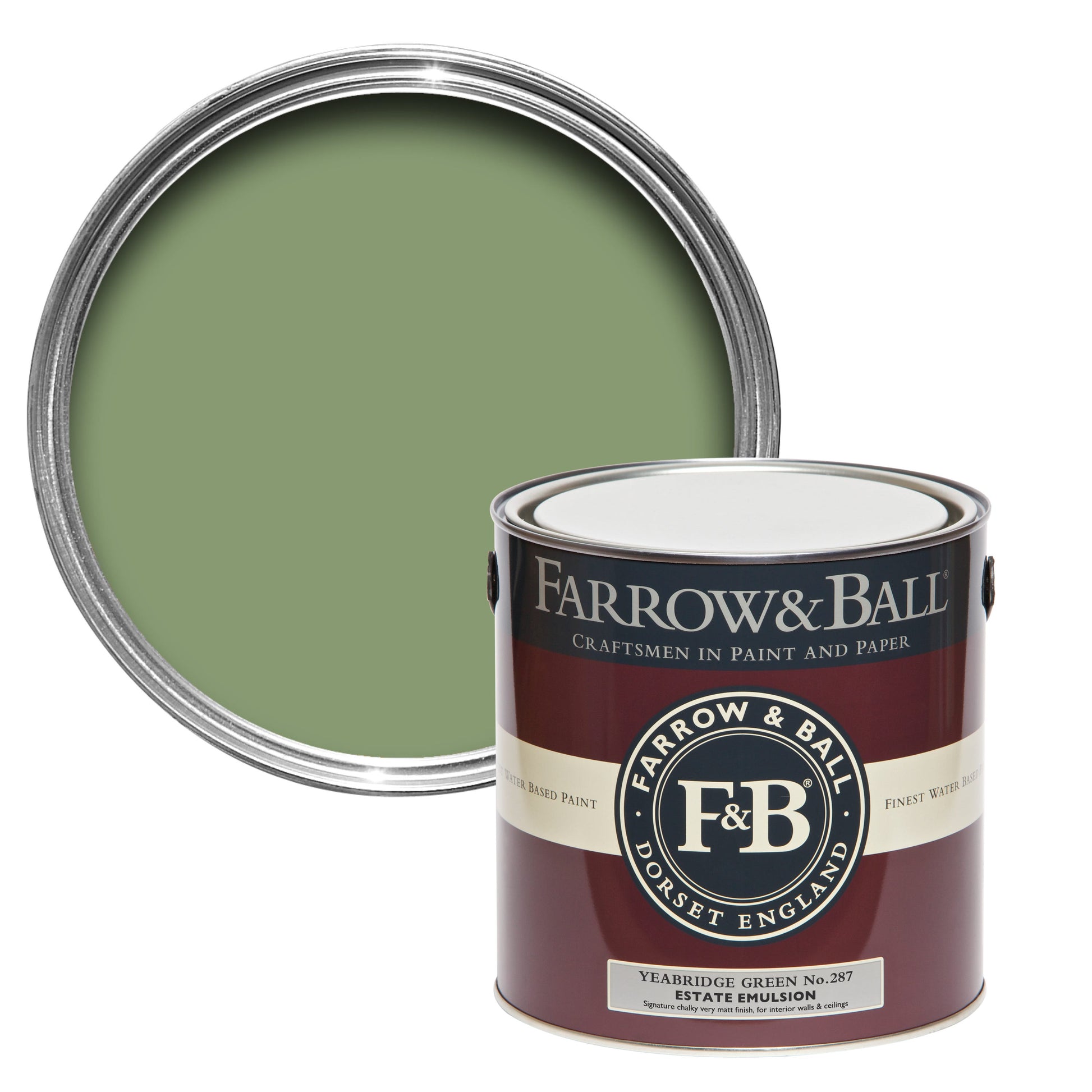 Farrow & Ball Yeabridge Green No. 287 - Modern Eggshell 5L