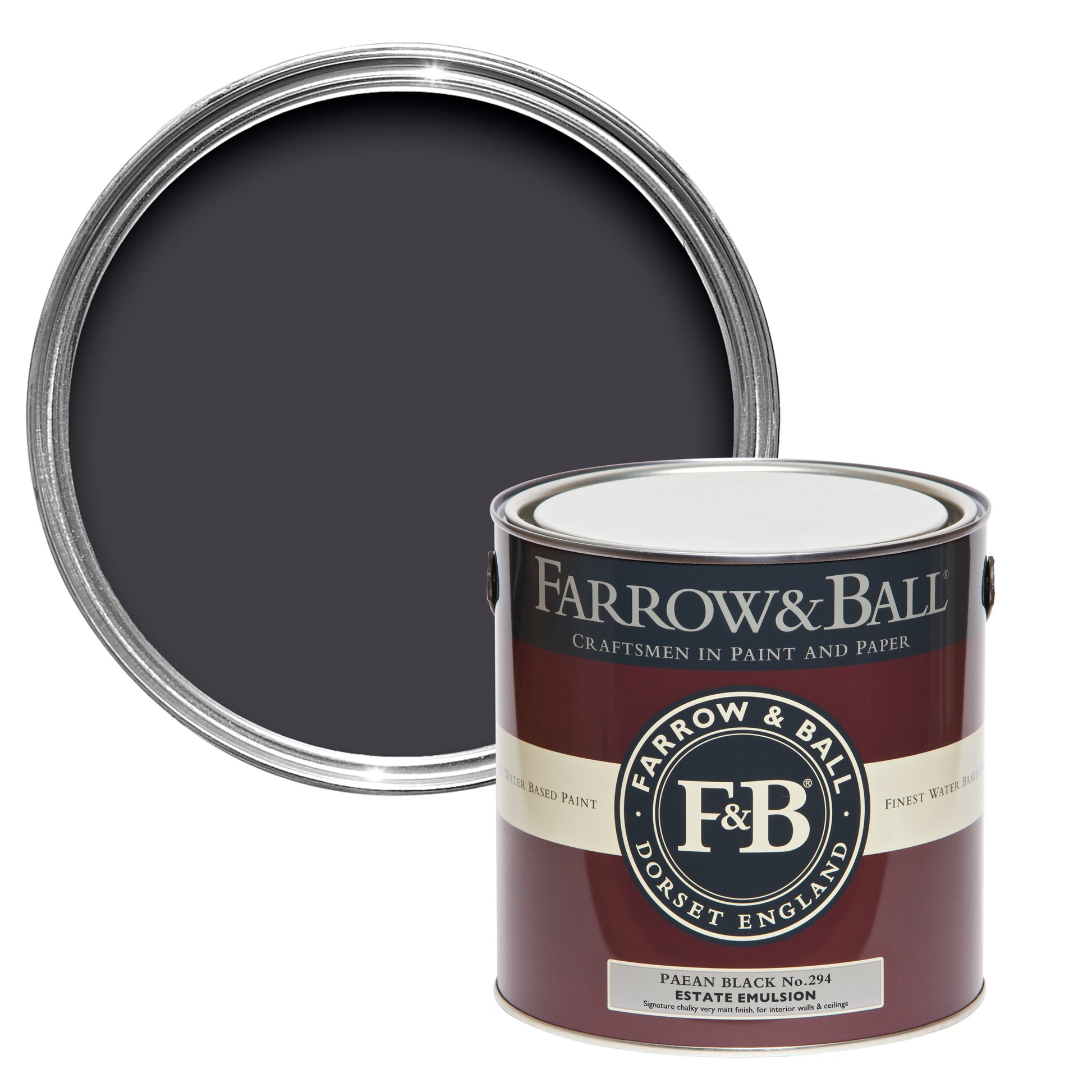 Farrow & Ball Paean Black No. 294 - Estate Emulsion 5L