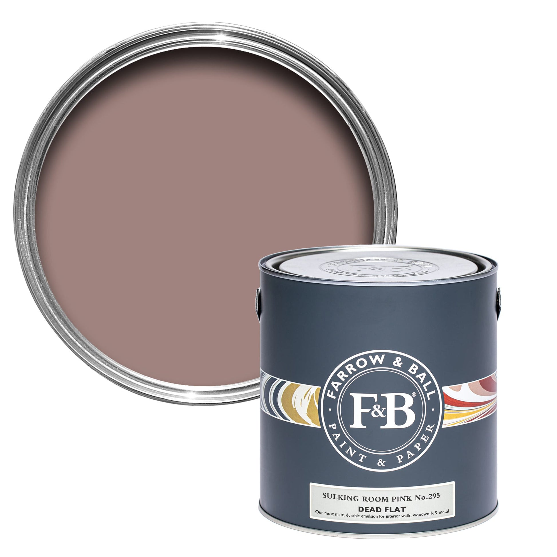 Farrow & Ball Sulking Room Pink No. 295 - Dead Flat 5L