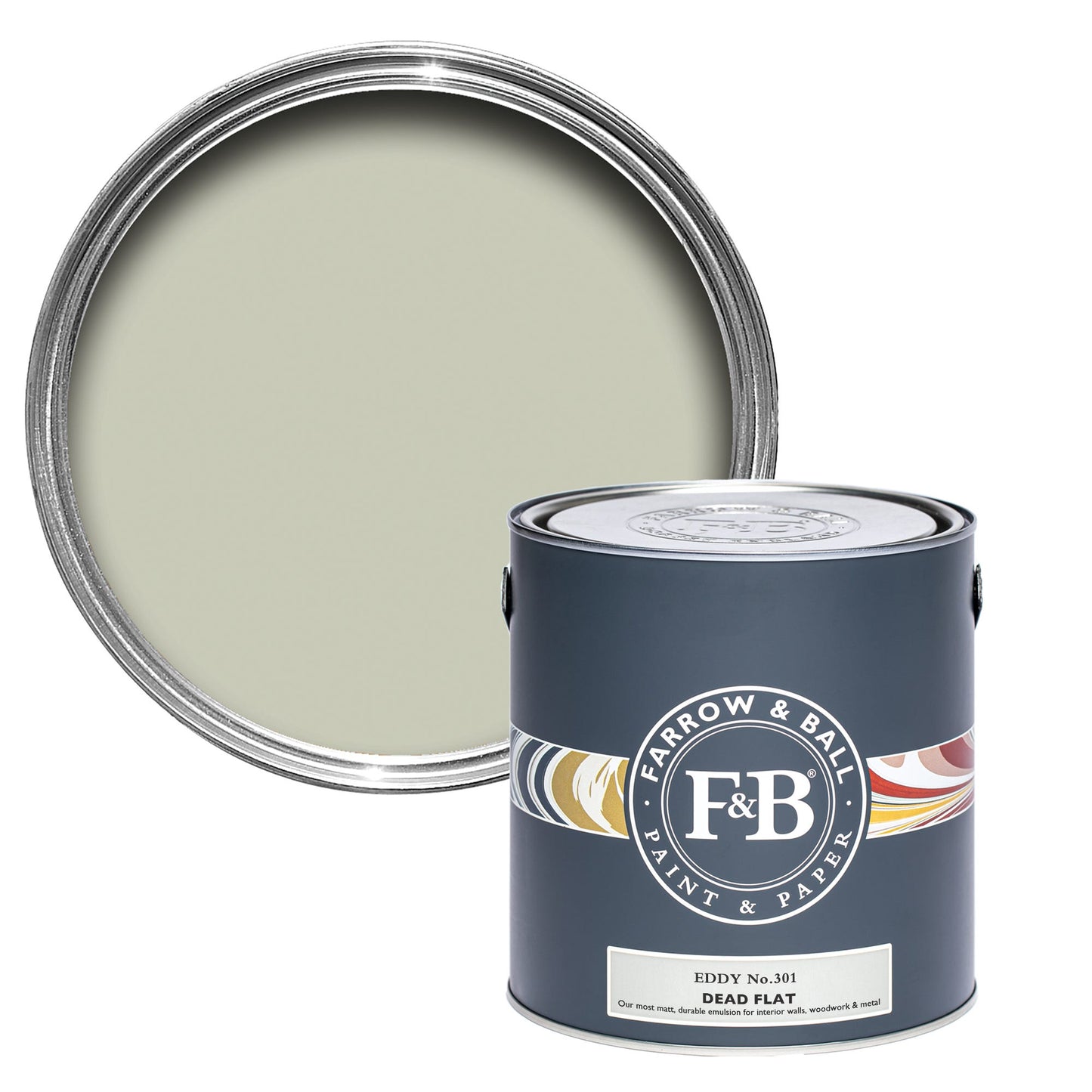 Farrow & Ball Eddy No. 301 - Dead Flat 5L