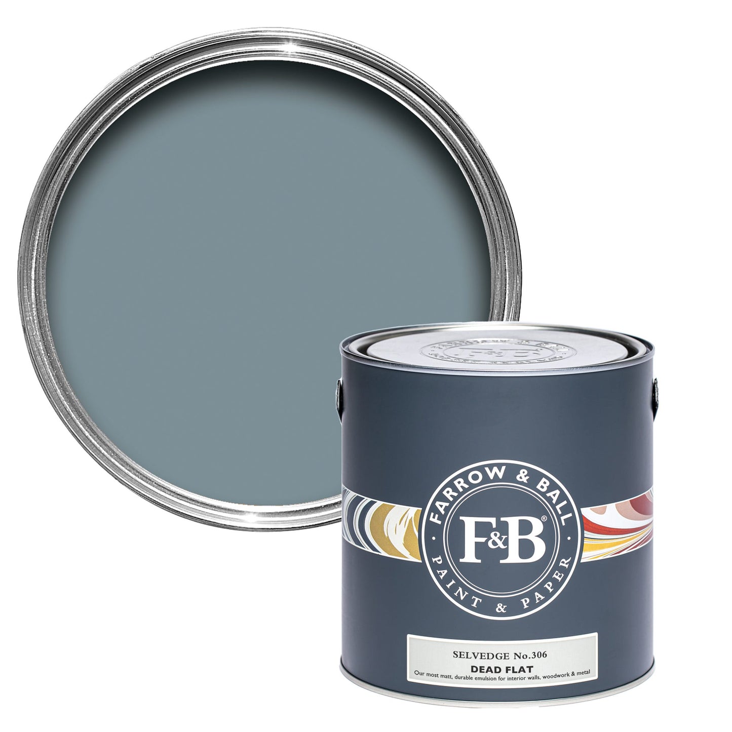 Farrow & Ball Selvedge No. 306 - Dead Flat 5L
