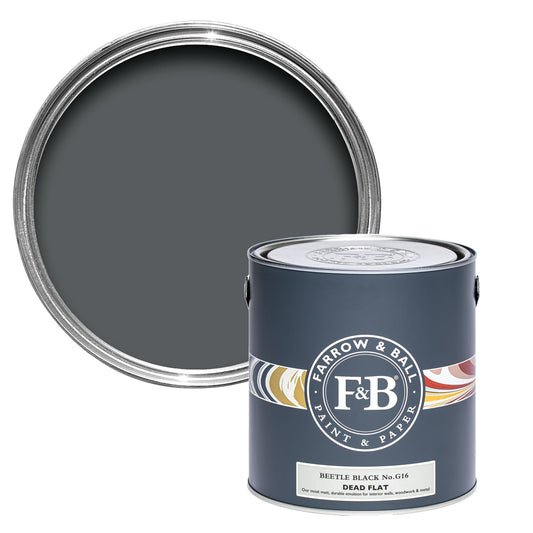 Farrow & Ball Beetle Black No. G16 - Dead Flat 5L
