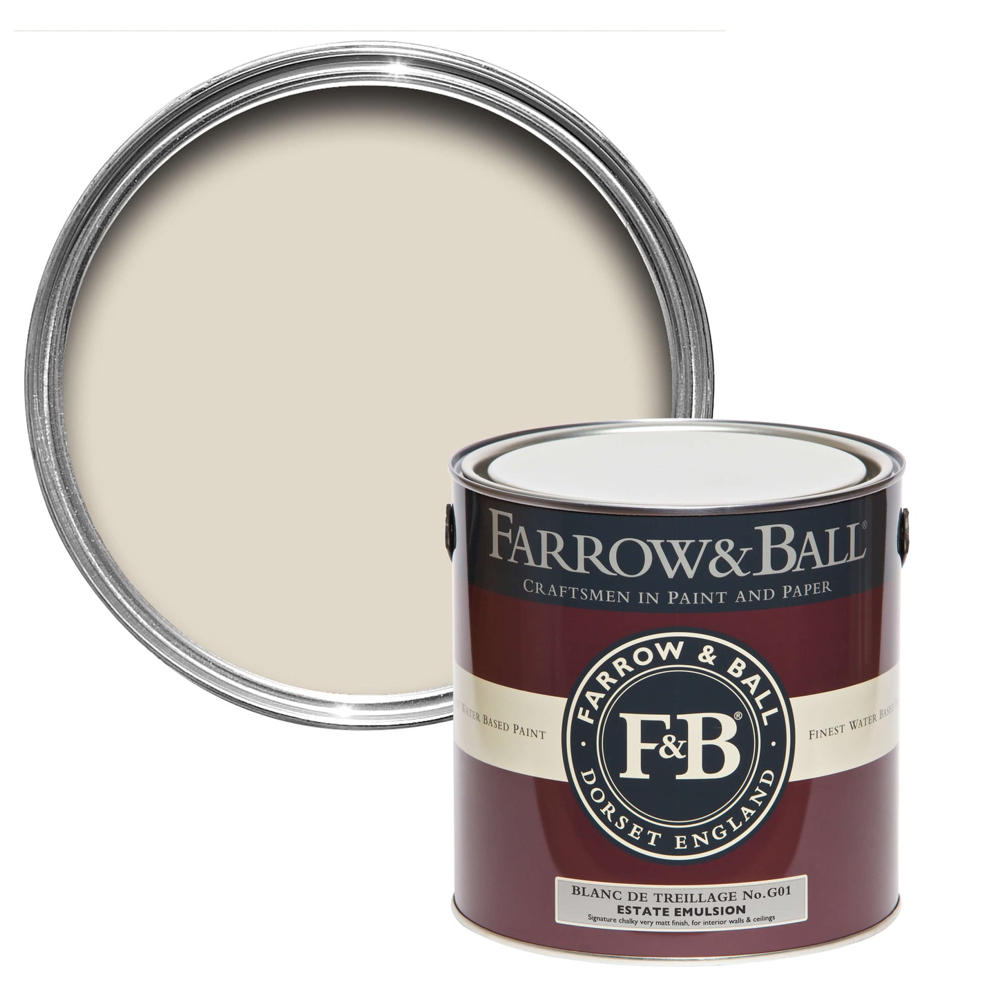 Farrow & Ball Blanc De Treillage No. G1 - Modern Eggshell 2.5L