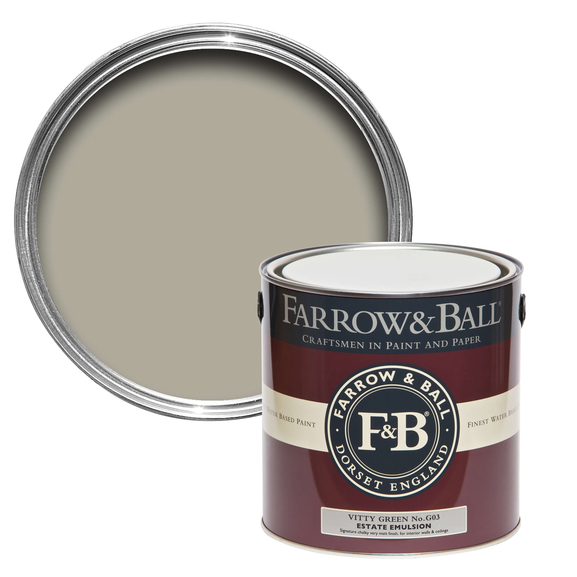 Farrow & Ball Vitty Green No. G3 - Modern Eggshell 5L