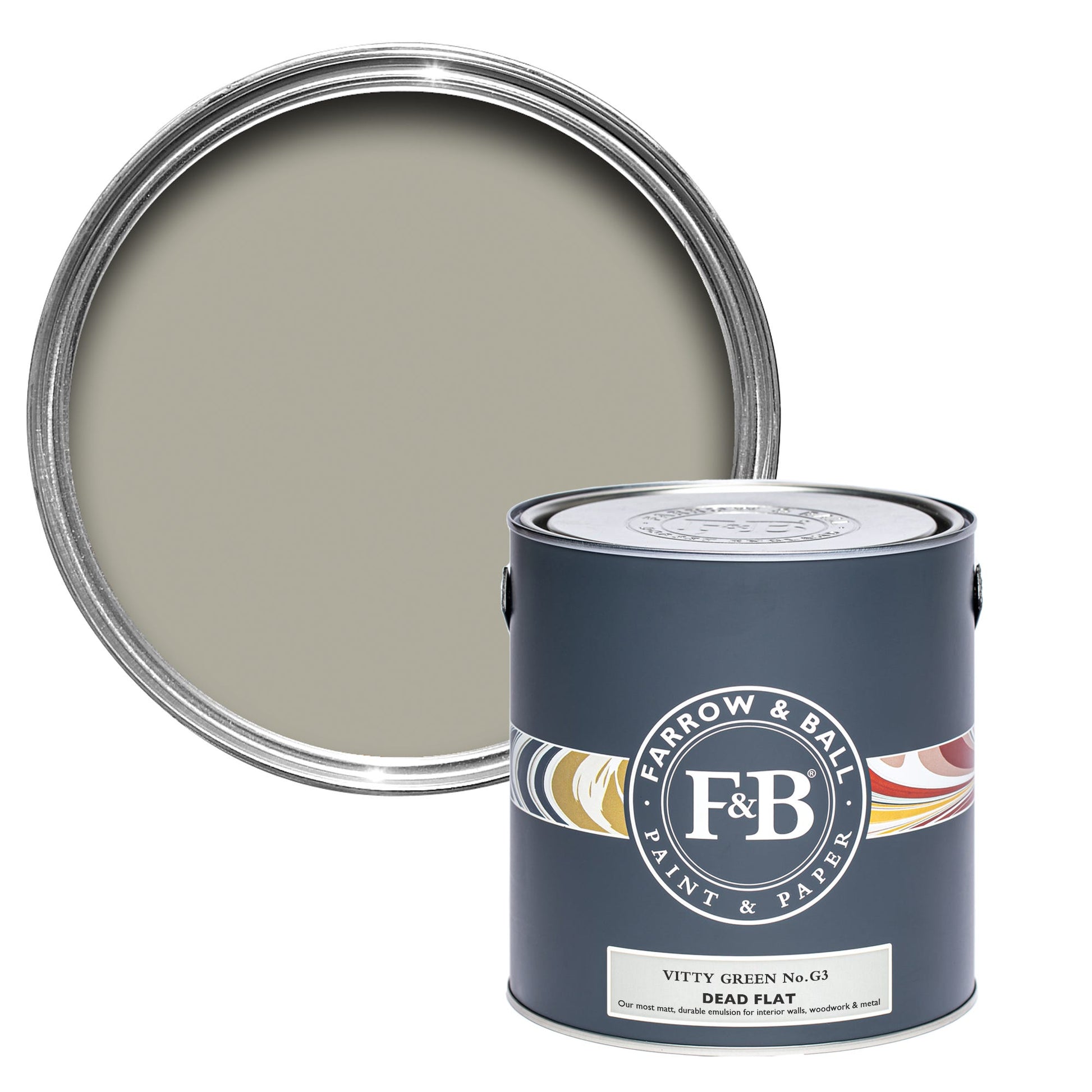 Farrow & Ball Vitty Green No. G3 - Dead Flat 750ml