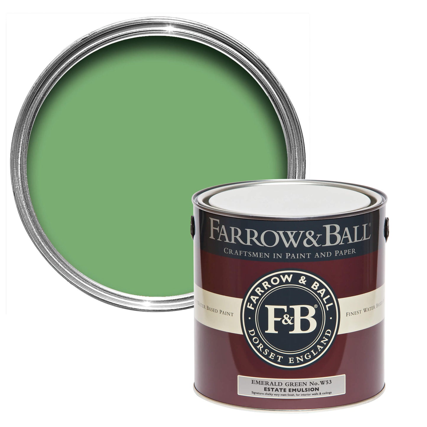 Farrow & Ball Emerald Green No. W53 - Modern Emulsion 5L