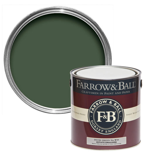 Farrow & Ball Duck Green No. W55 - Estate Emulsion 2.5L