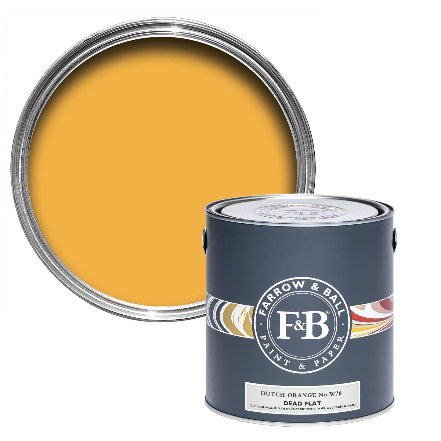 Farrow & Ball Dutch Orange No. W76 - Dead Flat 2.5L