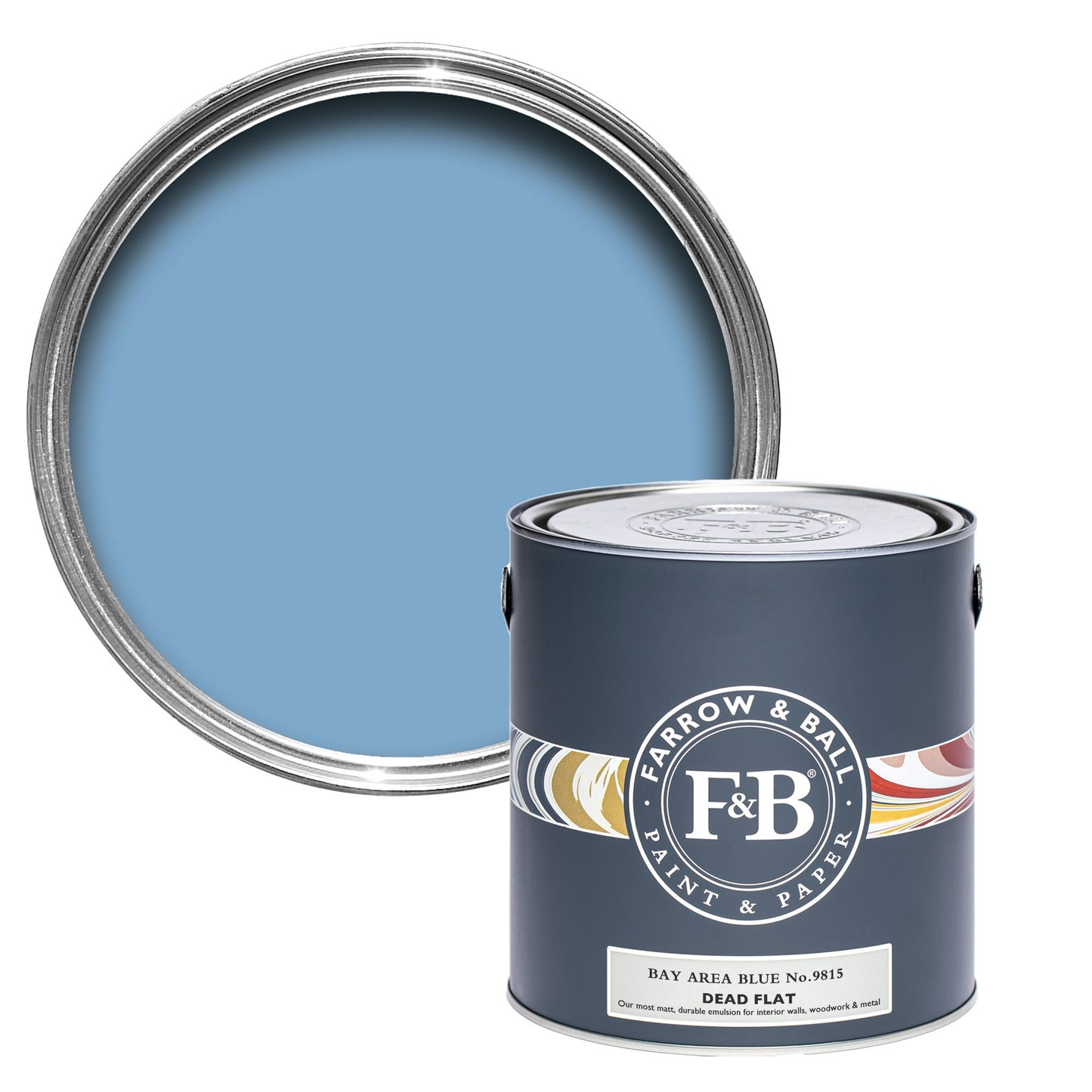Farrow & Ball Bay Area Blue No. 9815 - Dead Flat 5L