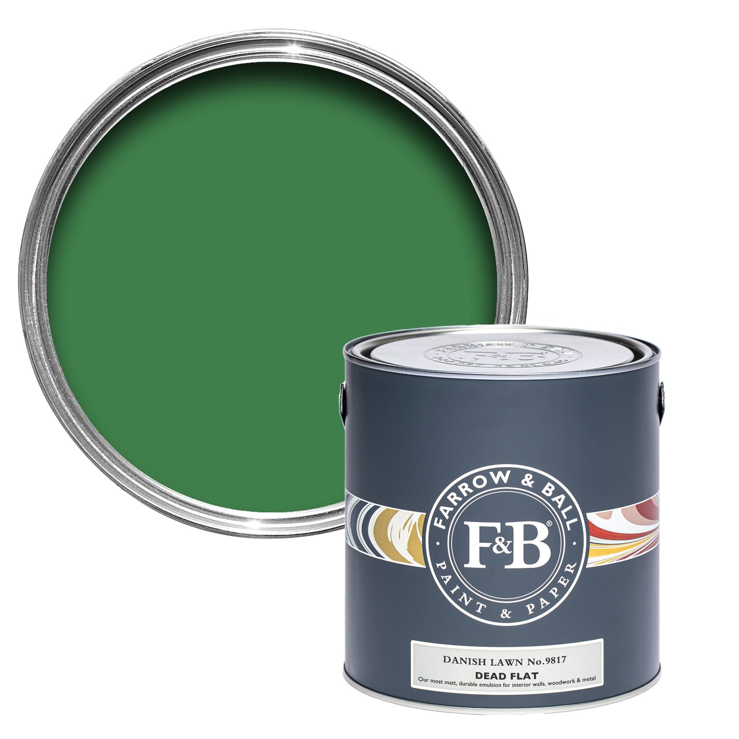 Farrow & Ball Danish Lawn No. 9817 - Dead Flat 750ml