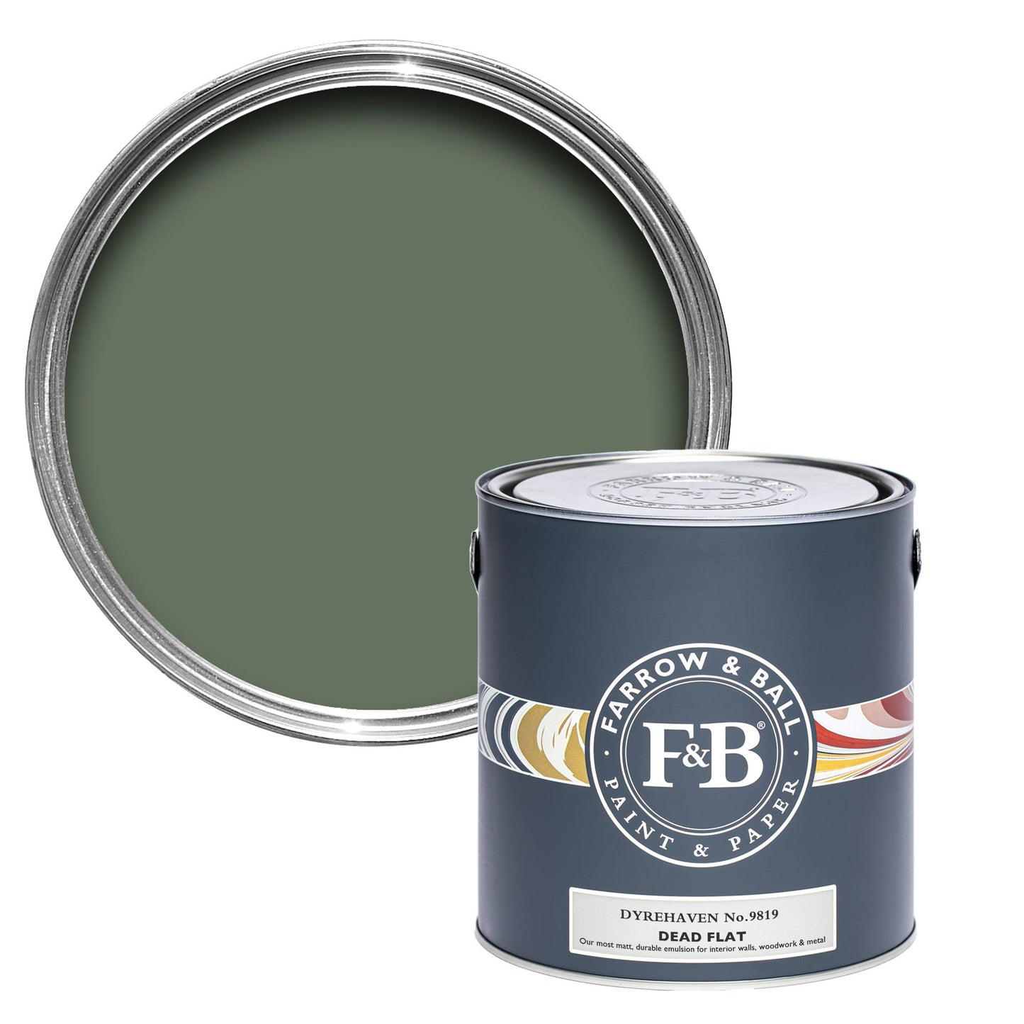 Farrow & Ball Dyrehaven No. 9819 - Dead Flat 5L