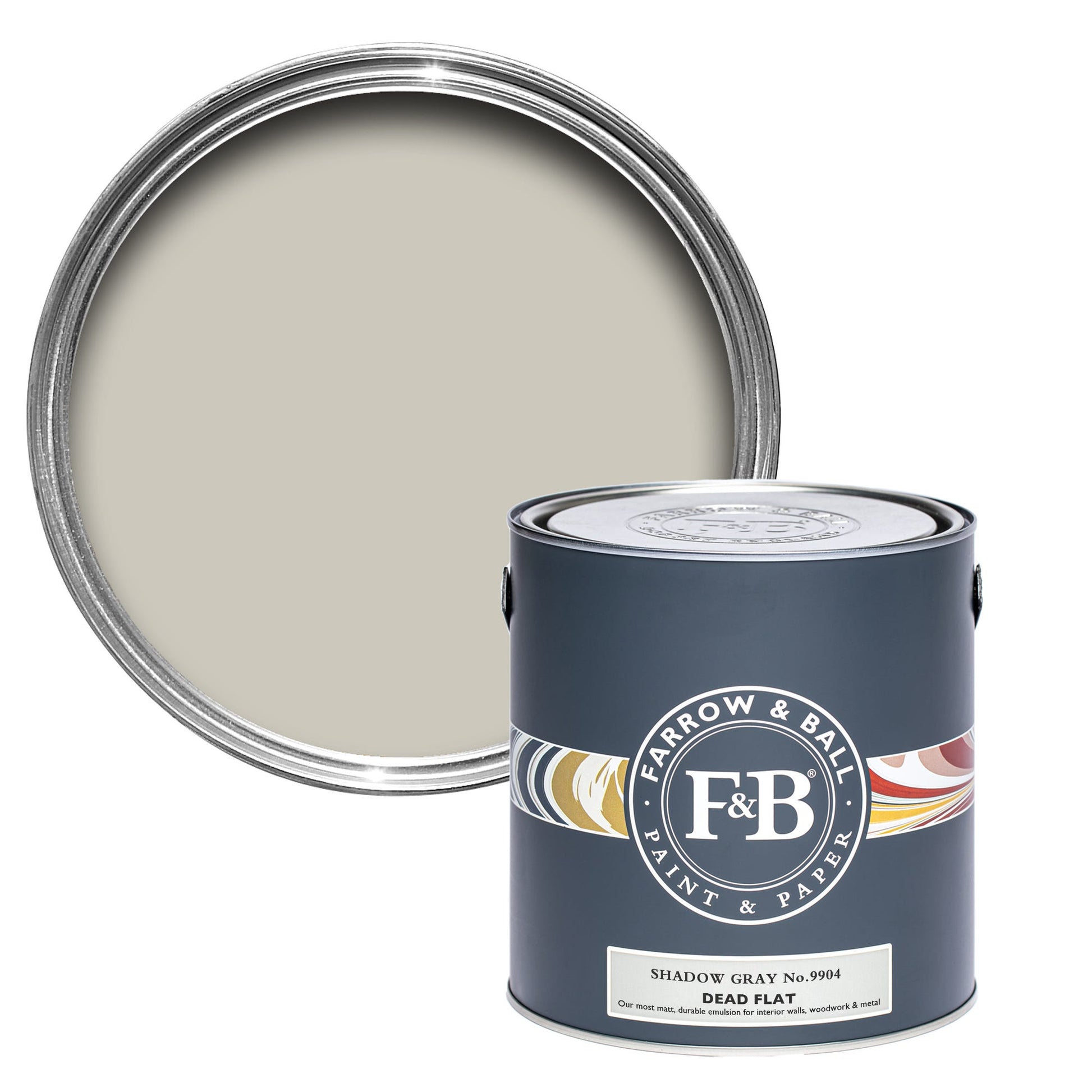 Farrow & Ball Shadow Gray No. 9904 - Dead Flat 5L