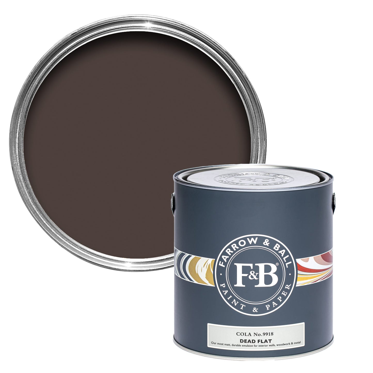 Farrow & Ball Cola No. 9918 - Dead Flat 5L