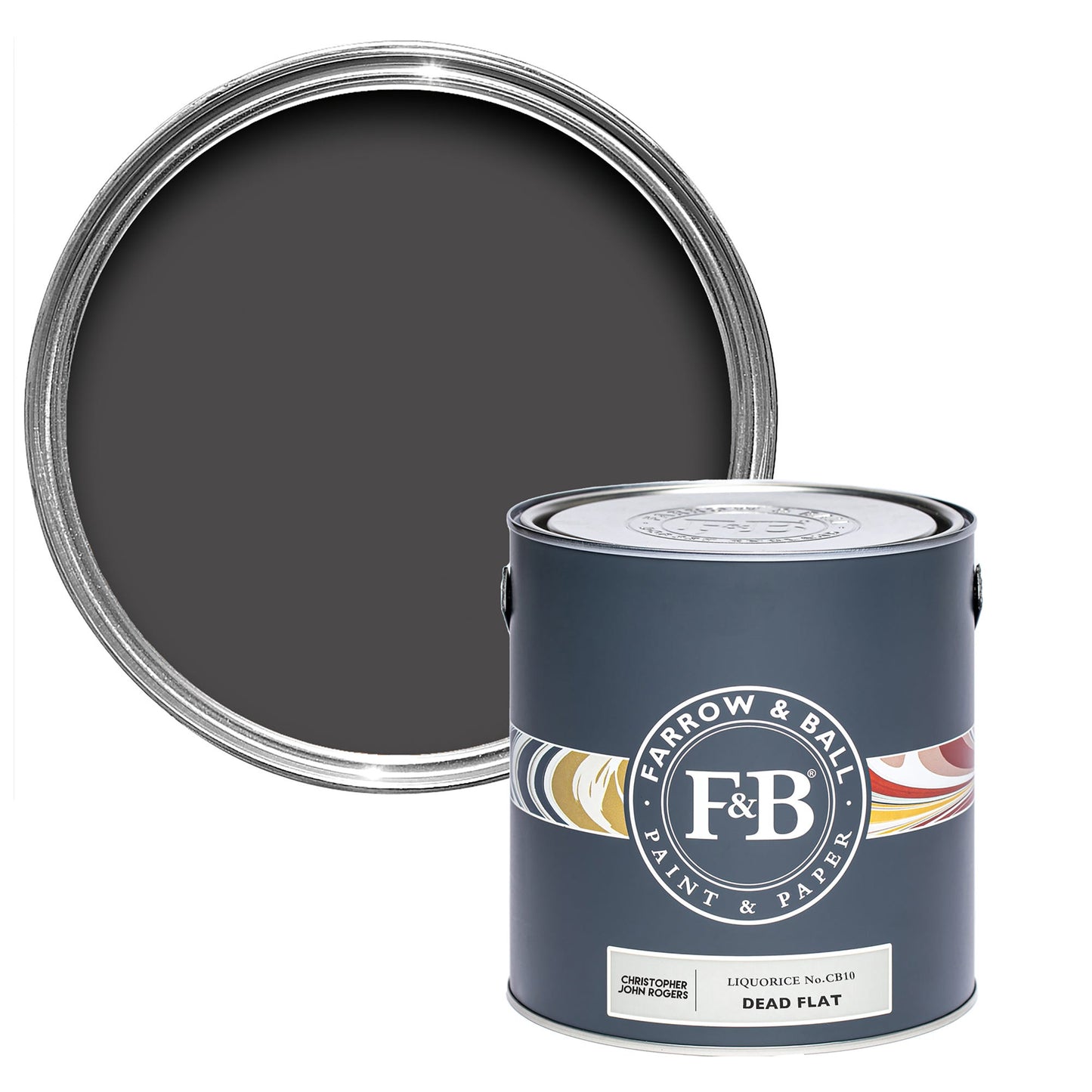 Farrow & Ball Liquorice No. CB10 - Dead Flat 2.5L
