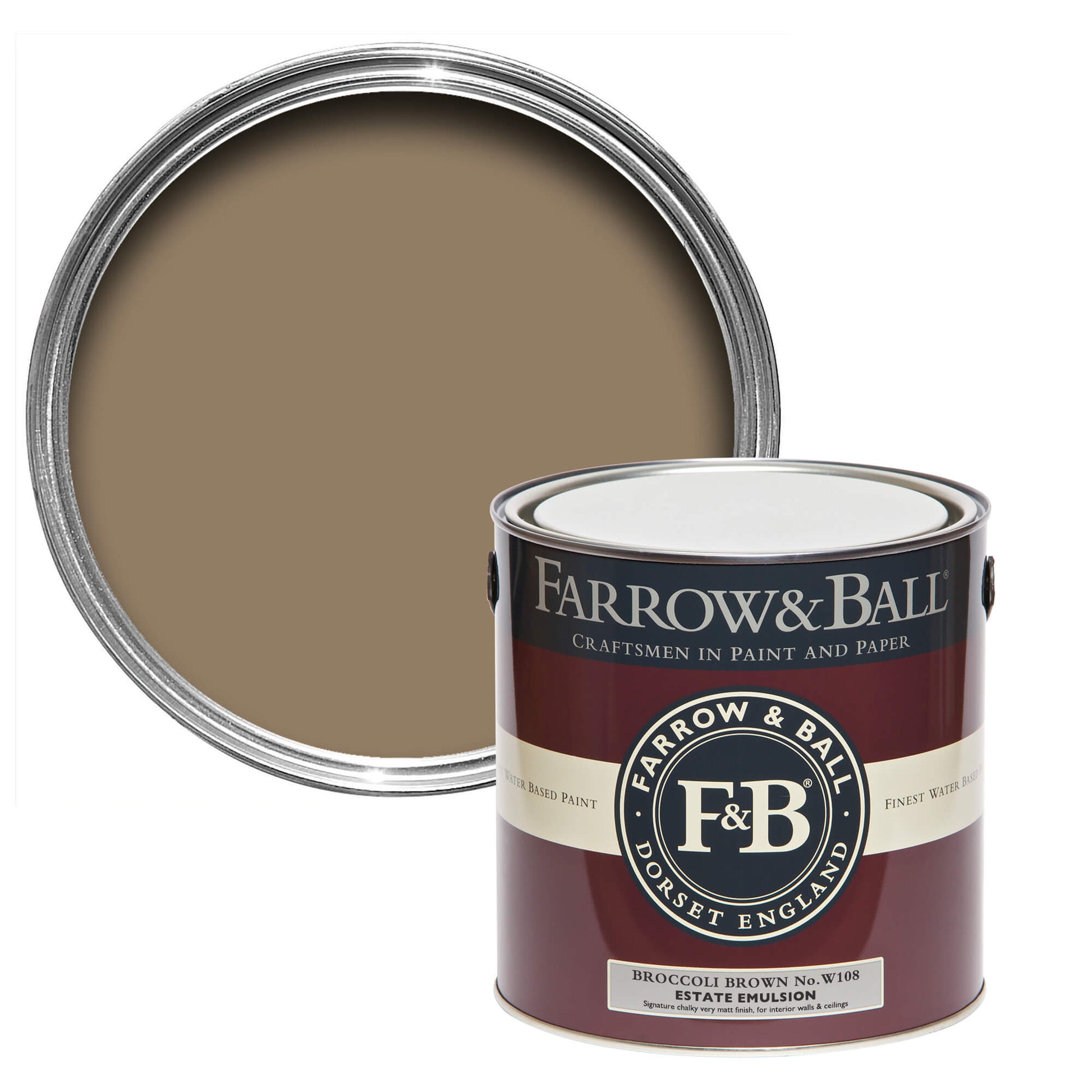 Farrow & Ball Broccoli Brown No. 198 - Estate Emulsion 5L