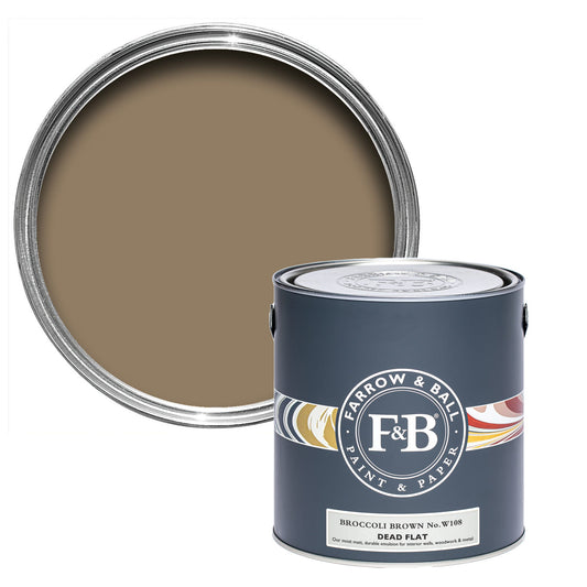 Farrow & Ball Broccoli Brown No. 198 - Dead Flat 5L