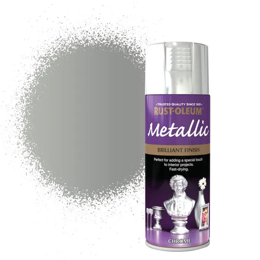 Bespoke Decor Rust-oleum Brilliant Metallic Chrome 400ml paint