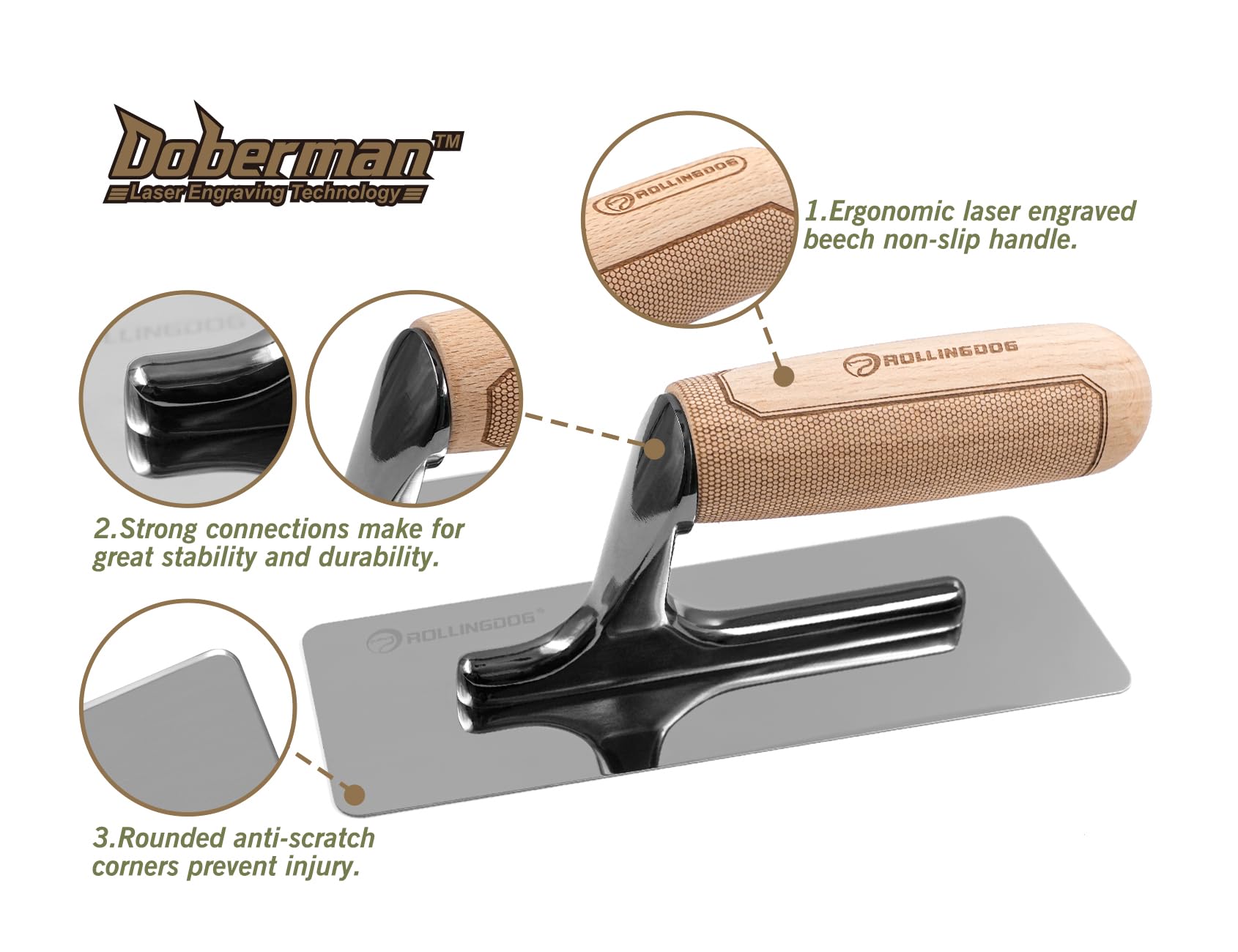 Rollingdog Doberman Venetian trowel paint