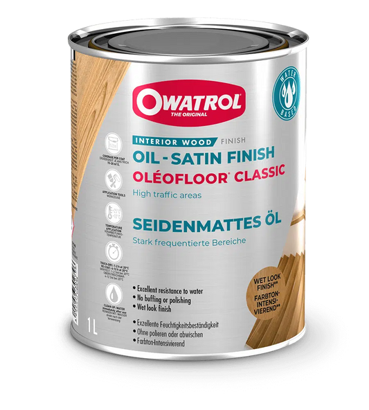 Bespoke Decor Owatrol OleoFloor Classic Clear Wet Look 1L paint